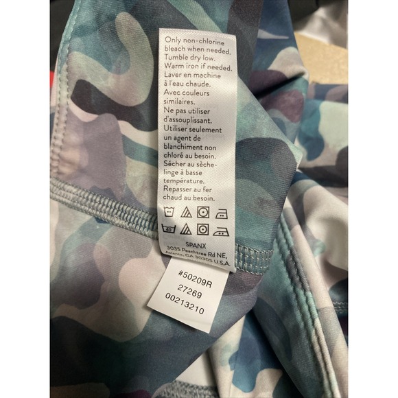 SPANX‎ Booty Boost Active Painted Camo Pink Multi Active Printed 7/8 Leggings XL - Picture 14 of 16
